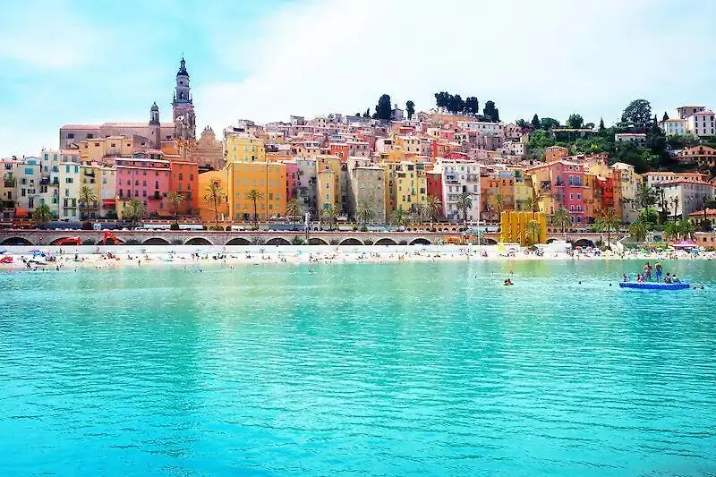 Lägenhet 3 Pieces Des Jardins Parking Clim 1 Min Plage Menton