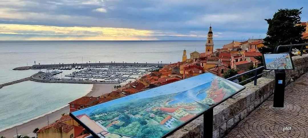 3 Pieces Des Jardins Parking Clim 1 Min Plage Menton 0*,
